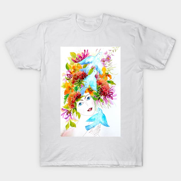 Hope Watercolor Painting T-Shirt by SvitlanaProuty